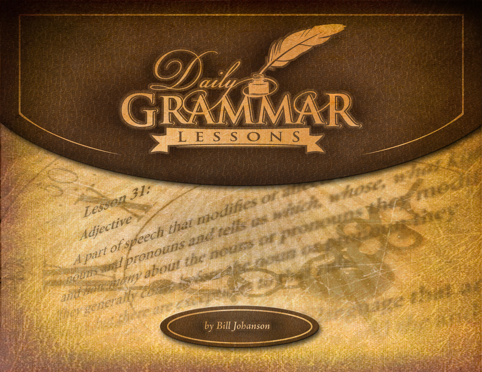 Front Cover of the Daily Grammar Lessons Workbook